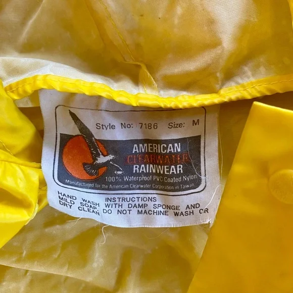 Men’s Vintage American Clearwater Waterproof Rain Suit - Picture 4 of 7